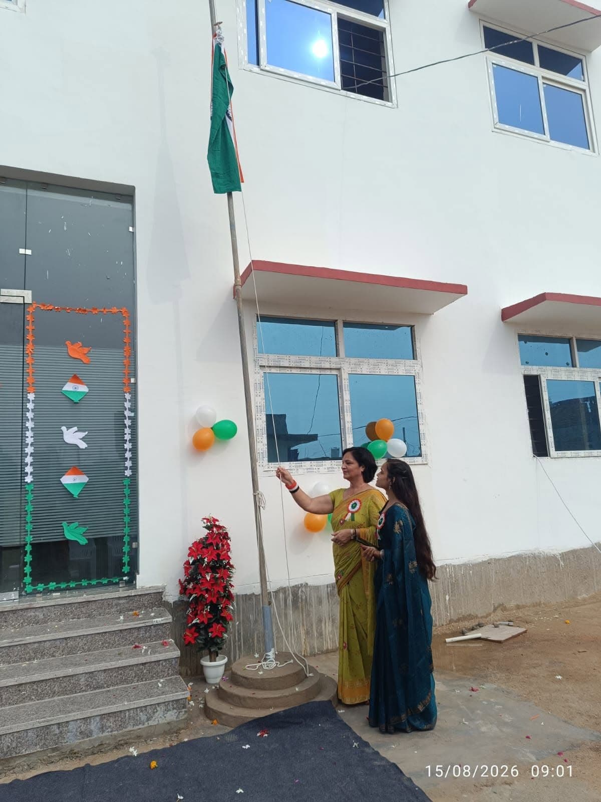 Independence Day flag hoisting at NPS International School, Prime City 3 Campus